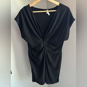 Elegant Black Draped Dress